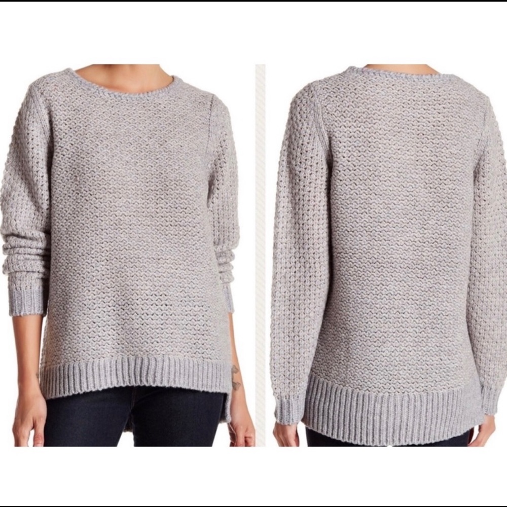 Rebecca Taylor Metallic Textured Wool Sweater S